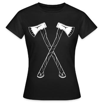 LUMBERJATH AXE AXE AXE - Women's T-Shirt - black - Front - AI Model Female 172 dark (172cm)