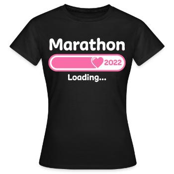 Marathon Marathon Runner Sport - Women's T-Shirt - black - Front - AI Model Female 172 dark (172cm)
