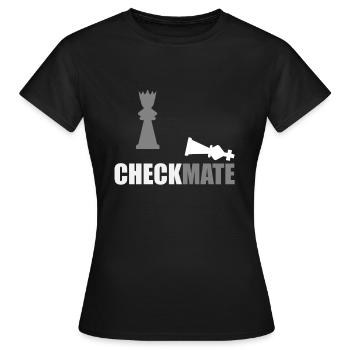 échec et mat - T-shirt Femme - noir - Devant - AI Model Female 172 dark (172cm)