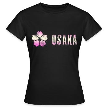 Osaka - Japan - Frauen T-Shirt - Schwarz - Vorne - AI Model Female 172 dark (172cm)