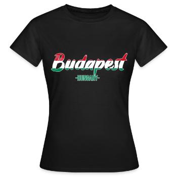 Budapest Hungary Tourist Souvenir Gift Idea - T-shirt Femme - noir - Devant - AI Model Female 172 dark (172cm)