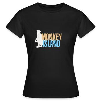 Monkey Island - Monkey Island - Thaïlande Asie du sud-est - T-shirt Femme - noir - Devant - AI Model Female 172 dark (172cm)