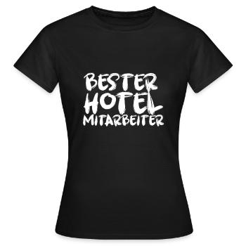 Hotel staff - gift idea - Women's T-Shirt - black - Front - AI Model Female 172 dark (172cm)