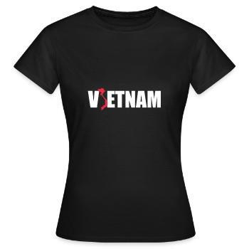 Vietnam vietnamien Cadeau - T-shirt Femme - noir - Devant - AI Model Female 172 dark (172cm)