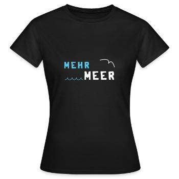 sea - Women's T-Shirt - black - Front - AI Model Female 172 dark (172cm)