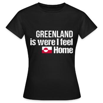 Groenland - T-shirt Femme - noir - Devant - AI Model Female 172 dark (172cm)