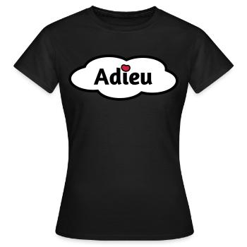 Adieu - Frauen T-Shirt - Schwarz - Vorne - AI Model Female 172 dark (172cm)