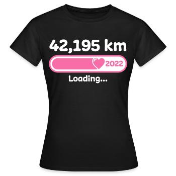 Marathon Marathon Runner Sport Jogging - Women's T-Shirt - black - Front - AI Model Female 172 dark (172cm)