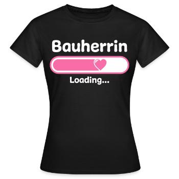 Bauherrin Loading Ladebalken - Frauen T-Shirt - Schwarz - Vorne - AI Model Female 172 dark (172cm)