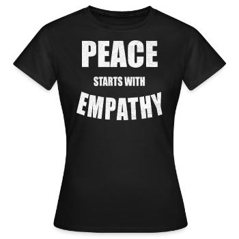 vegan statement - Women's T-Shirt - black - Front - AI Model Female 172 dark (172cm)