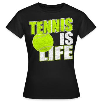 Tennis est life tennis-match tennis - T-shirt Femme - noir - Devant - AI Model Female 172 dark (172cm)