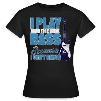 Bassiste bassiste bassiste bassiste guitariste - T-shirt Femme - noir - Devant - AI Model Female 172 dark (172cm)