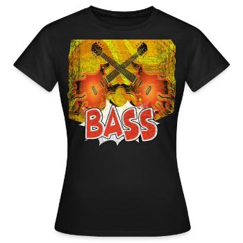 Bassiste bassiste bassiste bassiste guitariste - T-shirt Femme - noir - Devant - AI Model Female 172 dark (172cm)