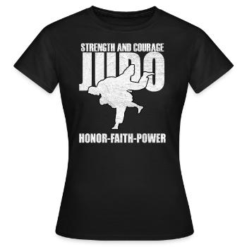 judo - Women's T-Shirt - black - Front - AI Model Female 172 dark (172cm)