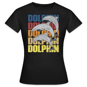 Delfine Delfin - Frauen T-Shirt - Schwarz - Vorne - AI Model Female 172 dark (172cm)
