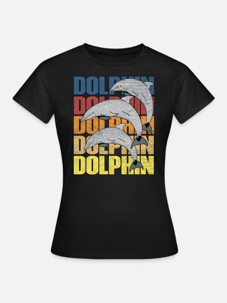 Delfine - Frauen T-Shirt - Schwarz