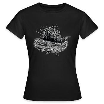 Animaux marins créatures marines - T-shirt Femme - noir - Devant - AI Model Female 172 dark (172cm)