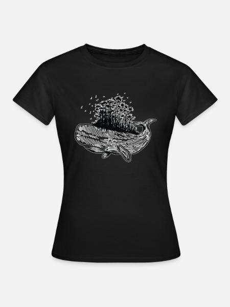 Meerestiere Meeresbewohner - Dame-T-shirt - sort