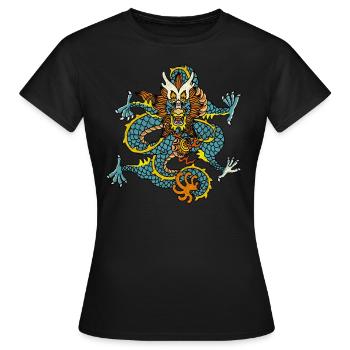 Asie - T-shirt Femme - noir - Devant - AI Model Female 172 dark (172cm)