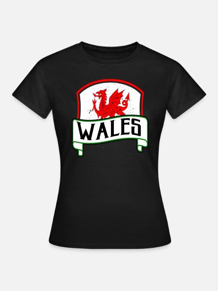 Wales - Frauen T-Shirt - Schwarz