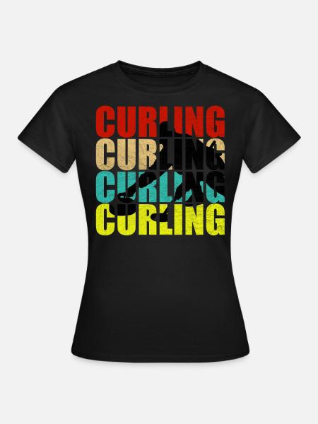 Curling - Frauen T-Shirt - Schwarz