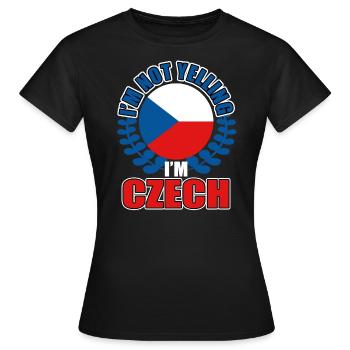 République tchèque - T-shirt Femme - noir - Devant - AI Model Female 172 dark (172cm)