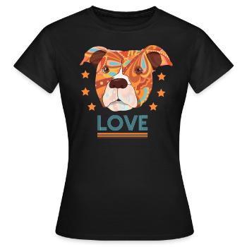 Amoureux des chiens amoureux des chiens - T-shirt Femme - noir - Devant - AI Model Female 172 dark (172cm)