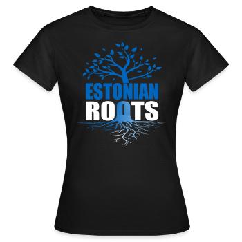 Estonie - T-shirt Femme - noir - Devant - AI Model Female 172 dark (172cm)