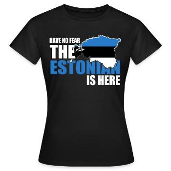 Estonie - T-shirt Femme - noir - Devant - AI Model Female 172 dark (172cm)