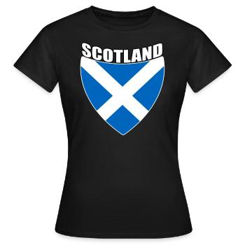Schottland Flagge Nationalitaet Edinburgh Herkunft - Frauen T-Shirt - Schwarz - Vorne - AI Model Female 172 dark (172cm)