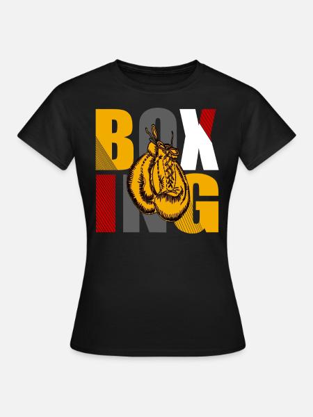 Boxen Boxkampf Boxhandschuhe - Frauen T-Shirt - Schwarz
