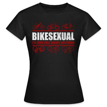 Bicycle Cycling Cycling Bicycle Touring Cycling - Women's T-Shirt - black - Front - AI Model Female 172 dark (172cm)