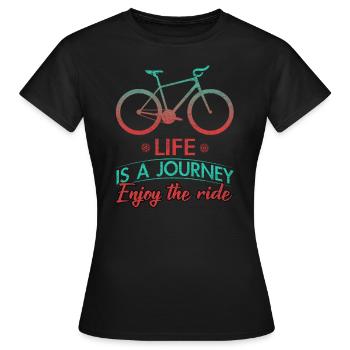 Bicycle Bike Tour Cycling Bicycle Cycling - Women's T-Shirt - black - Front - AI Model Female 172 dark (172cm)