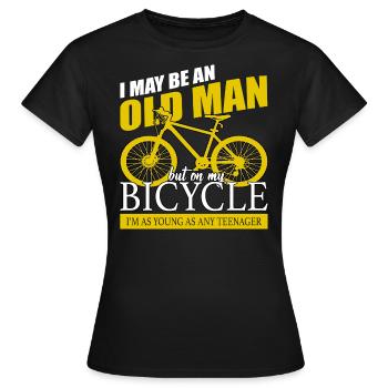 Vélo vélo vélo randonnée à vélo - T-shirt Femme - noir - Devant - AI Model Female 172 dark (172cm)