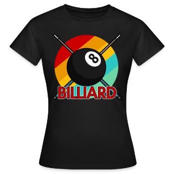Billard - T-shirt Femme - noir - Devant - AI Model Female 172 dark (172cm)