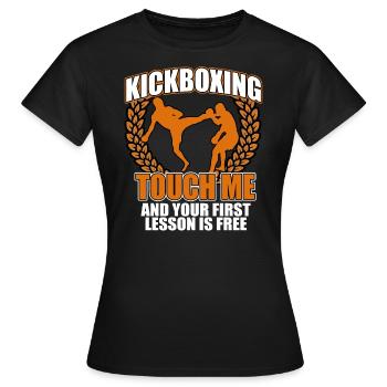 Kickboxing - Frauen T-Shirt - Schwarz - Vorne - AI Model Female 172 dark (172cm)