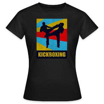 Kickboxing - Frauen T-Shirt - Schwarz - Vorne - AI Model Female 172 dark (172cm)