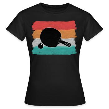 Raquette de tennis de table balle de ping-pong - T-shirt Femme - noir - Devant - AI Model Female 172 dark (172cm)