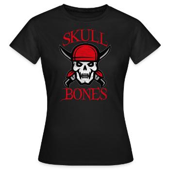 Pirat Piraten Totenkopf Piraterie Piratenschädel - Frauen T-Shirt - Schwarz - Vorne - AI Model Female 172 dark (172cm)