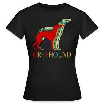 lévrier - T-shirt Femme - noir - Devant - AI Model Female 172 dark (172cm)