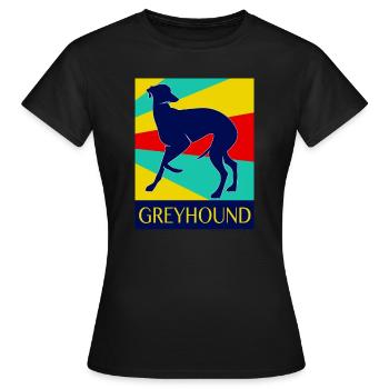 lévrier - T-shirt Femme - noir - Devant - AI Model Female 172 dark (172cm)