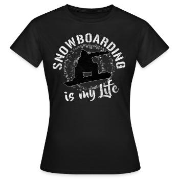 Snowboarding - Frauen T-Shirt - Schwarz - Vorne - AI Model Female 172 dark (172cm)