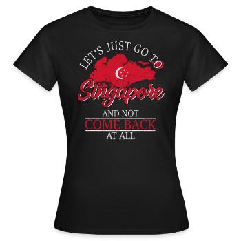 Singapour - T-shirt Femme - noir - Devant - AI Model Female 172 dark (172cm)