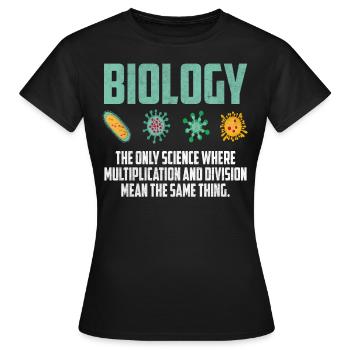 Biology Cells Biologist Biological Science - Women's T-Shirt - black - Front - AI Model Female 172 dark (172cm)