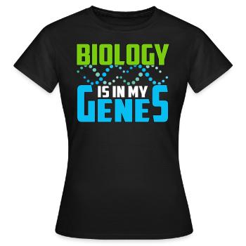 biologie - T-shirt Femme - noir - Devant - AI Model Female 172 dark (172cm)