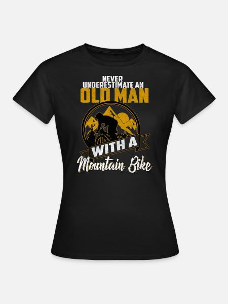 Mountainbiker Mountainbike Fahrrad Fahrradfahren - Frauen T-Shirt - Schwarz