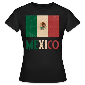 Drapeau mexicain pays racines mexicain mexicain - T-shirt Femme - noir - Devant - AI Model Female 172 dark (172cm)