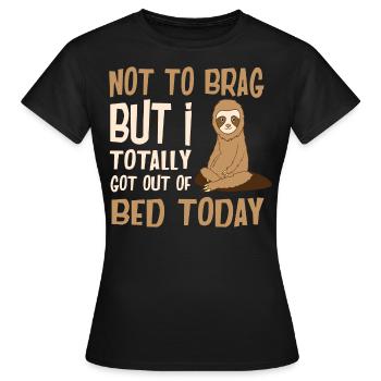 paresseux animaux drôles - T-shirt Femme - noir - Devant - AI Model Female 172 dark (172cm)