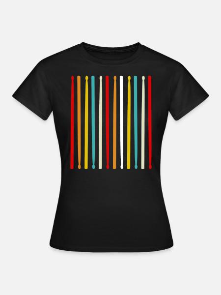 Batterie batterie batterie batterie RocknRoll - T-shirt Femme - noir