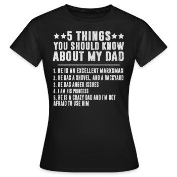 Papas Liebling Vater und Tochter Dad Sohn Daddy - Frauen T-Shirt - Schwarz - Vorne - AI Model Female 172 dark (172cm)